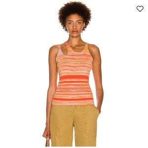 Space dye sweater tank top